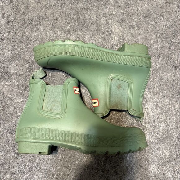 Hunter Shoes - Hunter Womens Chelsea Rain Boots Size 6/7? Green Waterproof Rubber Elastic